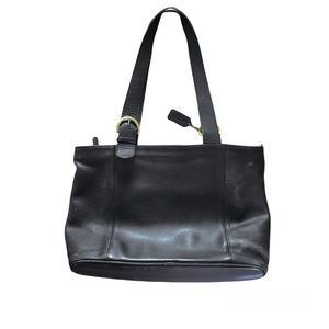 Vintage Coach 4155 Soho Zip Black Leather Tote